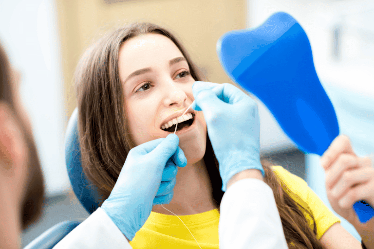 Dental cleaning procedure at Smile Lounge
